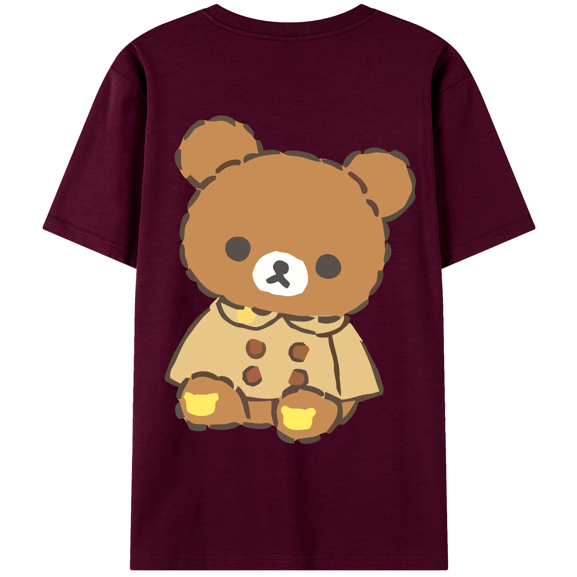 （画像用） リラックマ リラックマ キイロイトリ Rilakkuma Korilakkuma Kiiroitori レディース半袖Tシャツ(バックプリント)